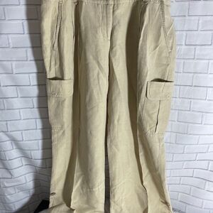 Saltaire Silk/Linen Blend Adjustable Pants‎ Sz 10